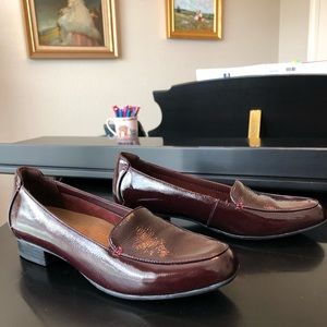 Clarks Keesha Luca Loafer in Burgundy Patent